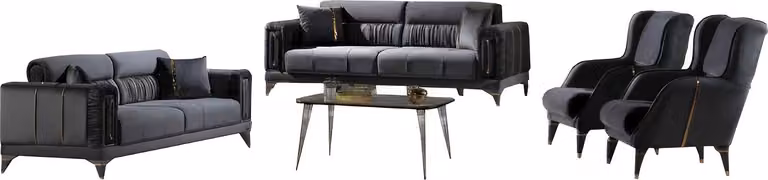 Wohnzimmermöbel Set Sofa 3+3+1+1 Sitzer Moderne Wohnzimmermöbel 4tlg Design