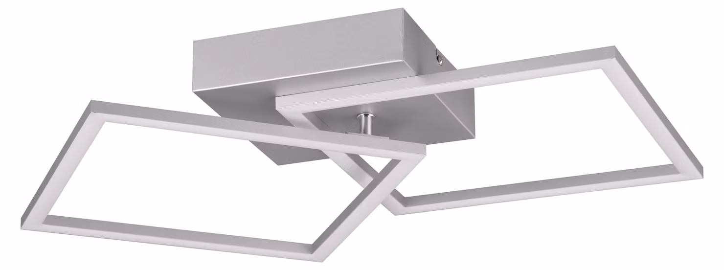 Moderna lampada da soffitto orientabile quadrata in argento TRAIL LED 20W RL