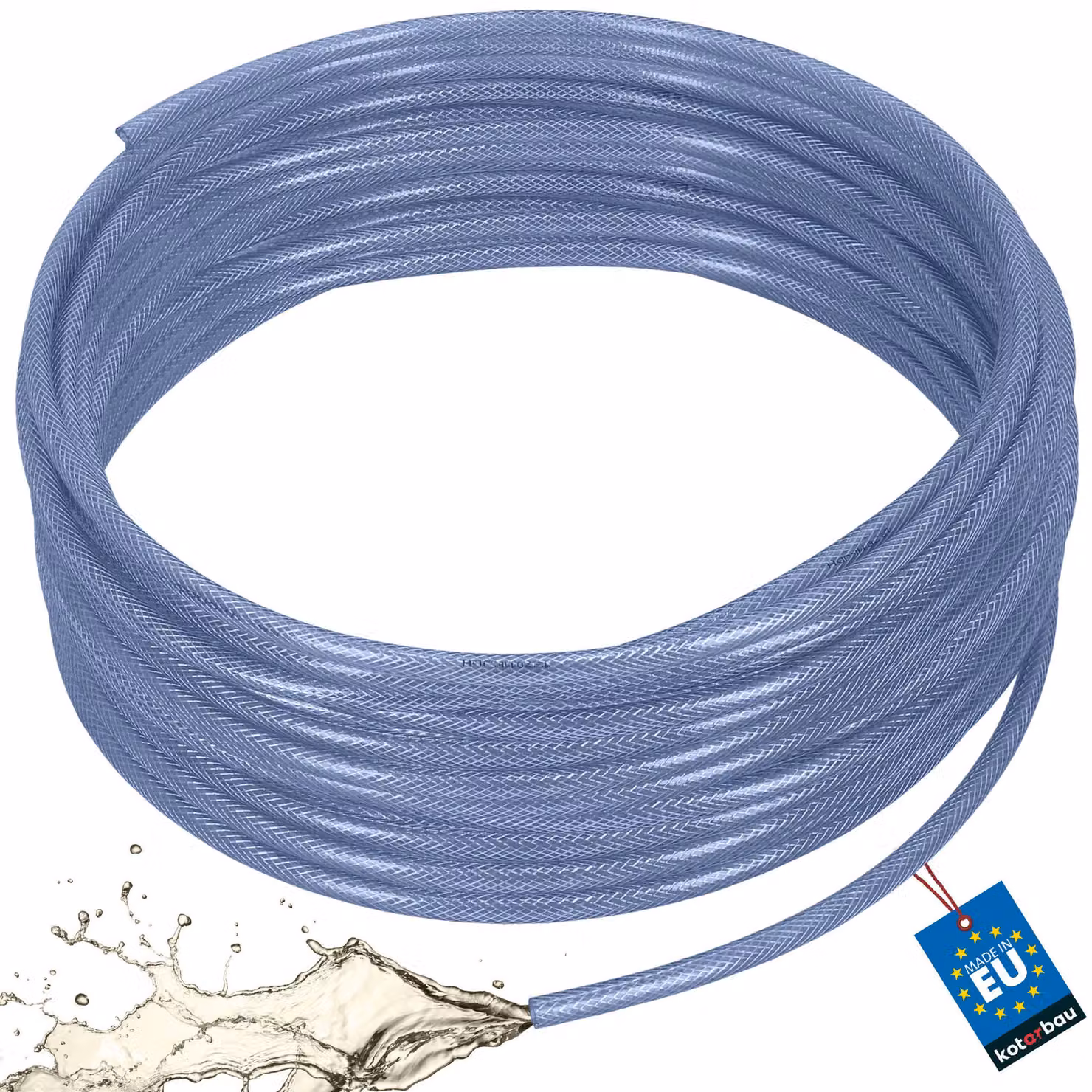 KOTARBAU® Tubo Aria Compressa ø 8 mm / 3 mm Tubo Acqua 50 m Tubo Trasparente Flessibile PVC Blu