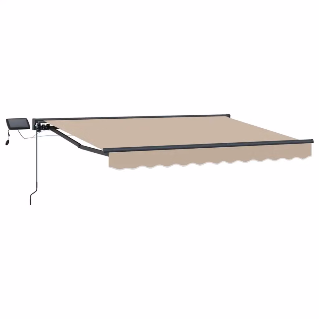 Semi cassonetto Videx con tenda manuale e LED in alluminio e poliestere disponibile in beige o antracite – 2