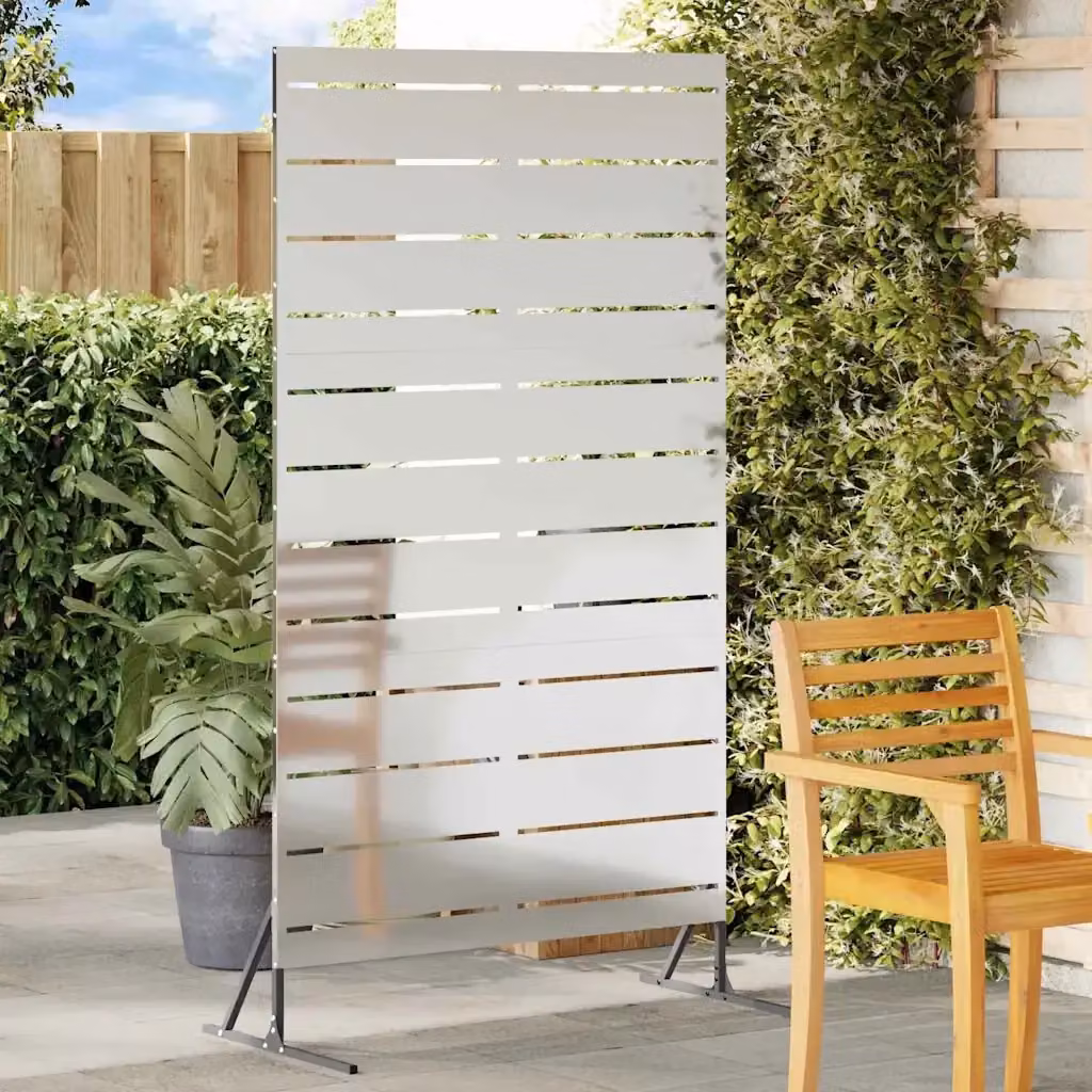 Paravent per Privacy DESIGN IN in Acciaio Grigio L/P/H: 100 x 50 x 180 cm – 2
