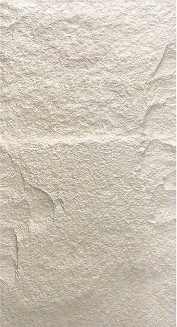 Pannello decorativo 3D effetto pietra Divina Home, set da 10 pezzi in PU, colore Bianco Leccese, copertura 7,2 m2, L: 120 cm, P: 60 cm, H: 3 cm