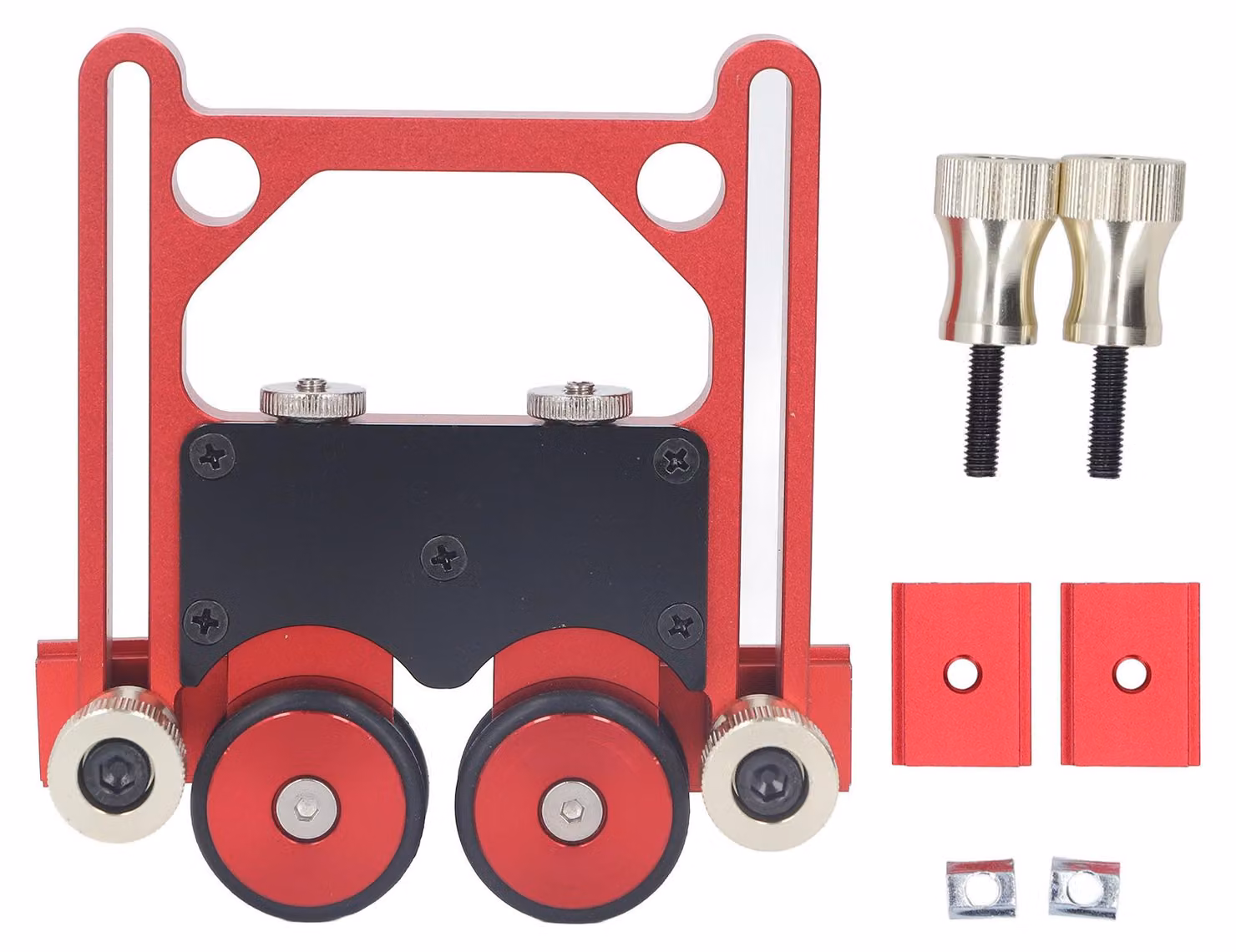 Rulli di supporto per sega circolare da banco, installazione semplice, elevata precisione, colore rosso
