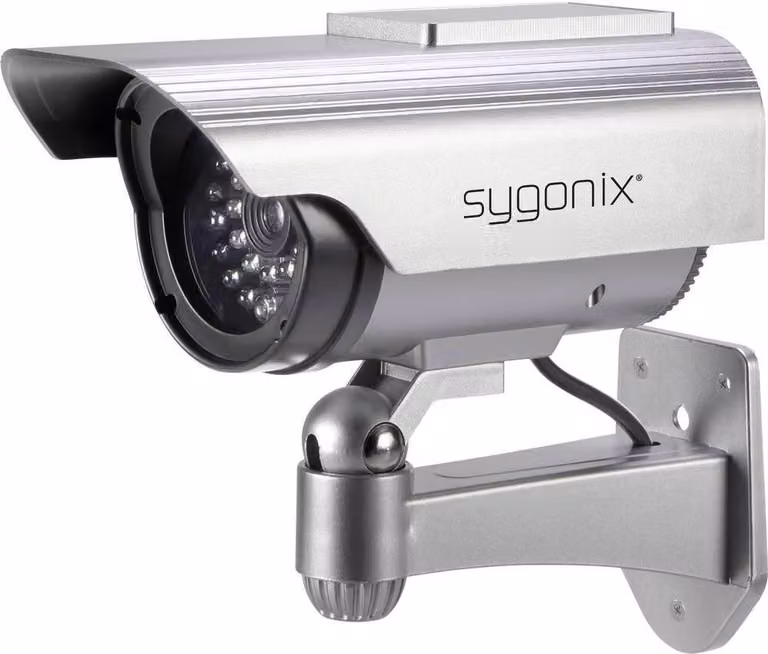 Sygonix SY-3420674 Telecamera fittizia con pannello solare, con LED lampeggiante (SY-3420674)