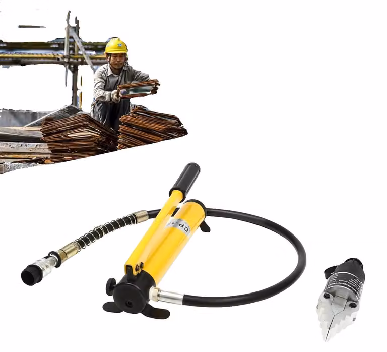 Espansore per flange, struttura in acciaio Cr45, azionamento idraulico, maniglia ergonomica antiscivolo, compatibile con diversi settori industriali, modello FYQ-30