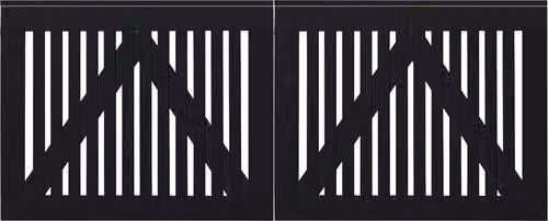 Plus Porta doppia Sendai 200 x 80 cm RAL 9005 Nero
