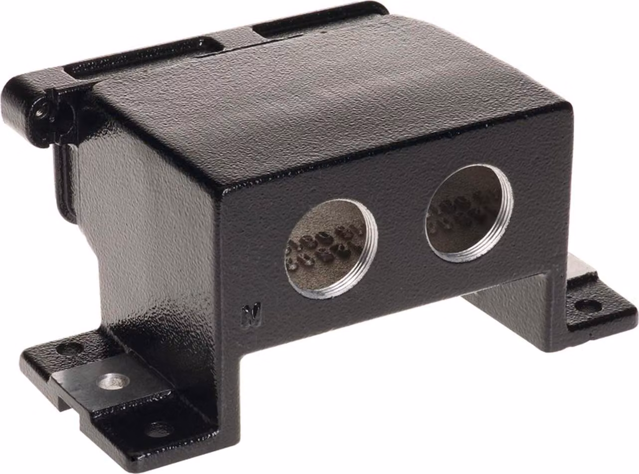 HARTING Han 16HPR Alloggiamento base versione orizzontale, 2xM32 uscita cavo diritta, chiusura a vite - 1 pezzo