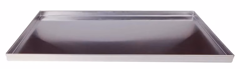 Teglia Rettangolare in lega alluminio 3003 spessore mm 1,2 con bordi dritti., dim.60x40cm