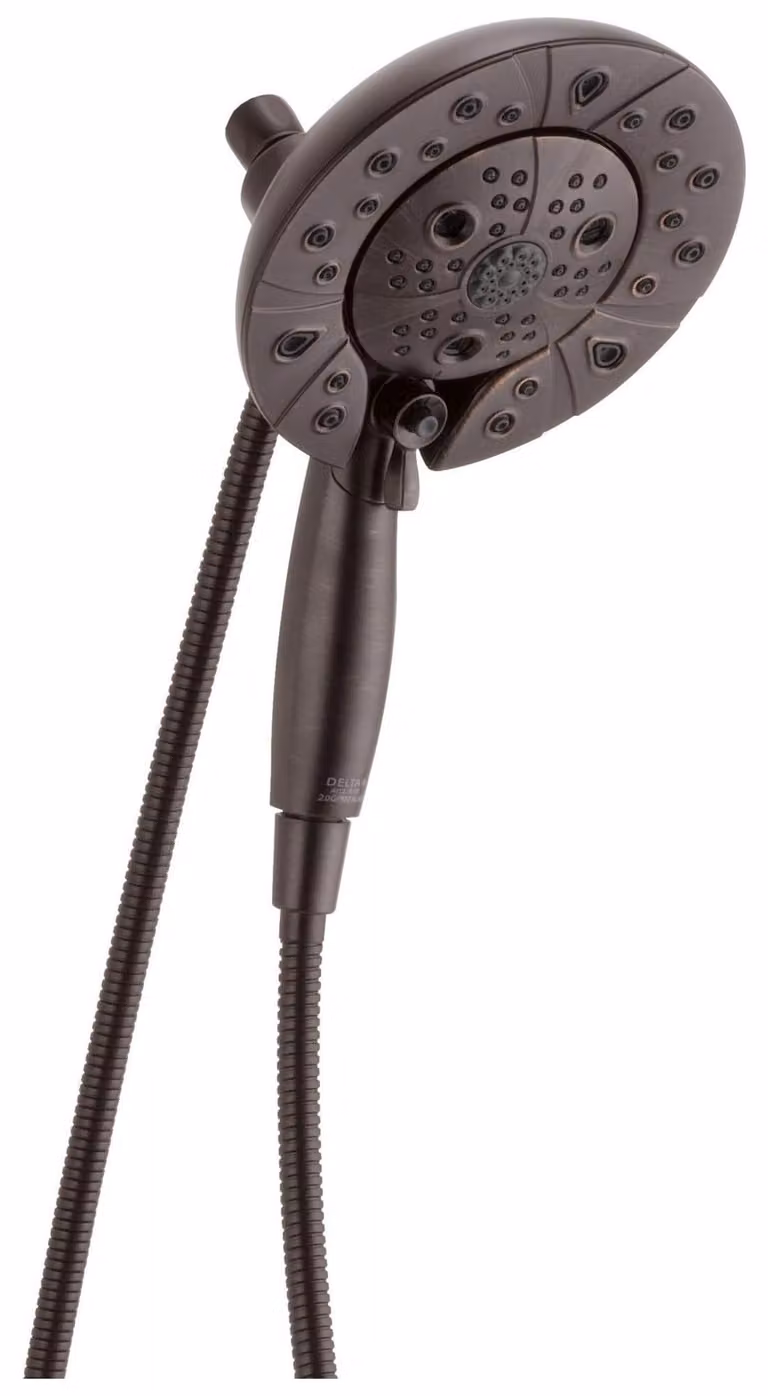 Doccia multifunzione 2-in-1 con soffione e doccetta, 5 getti, finitura bronzo