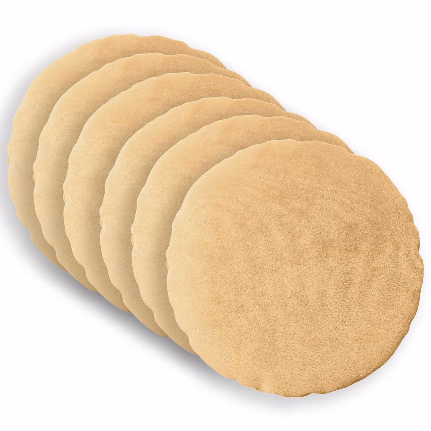 vidaXL Federa 6 pcs HEERLEN Tortora Ø 30 cm Flanella