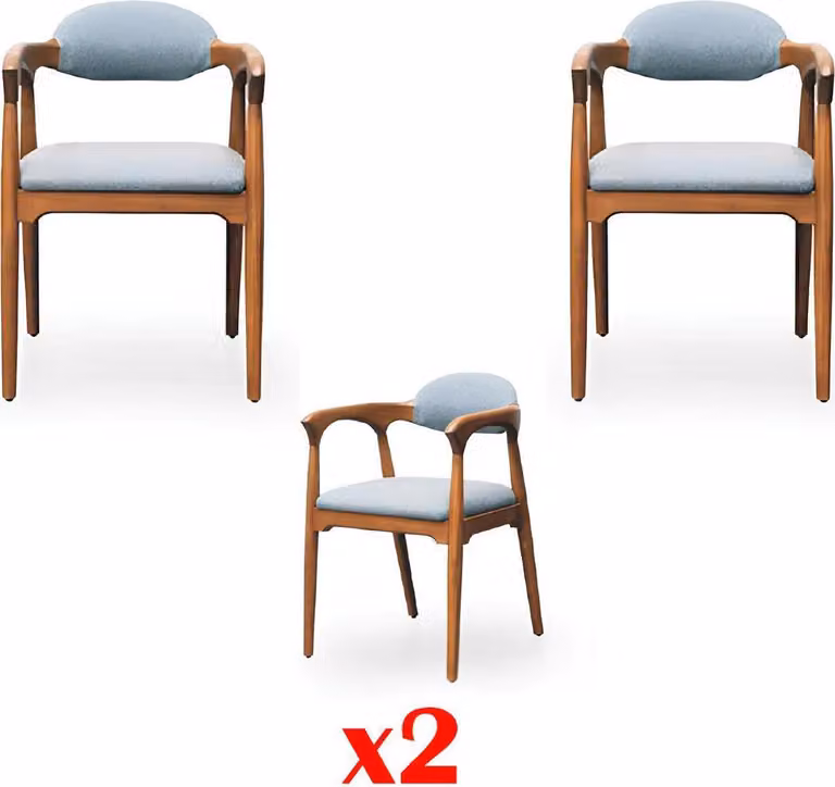 Garnitur Esszimmerstuhl Set 2X Stühle Sessel italienischer Stil Luxus Möbel