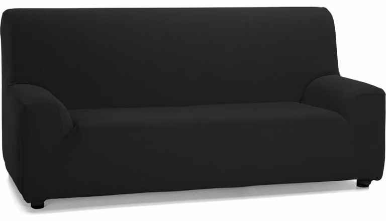 Copertura elastica e morbida per divano a due posti, colore nero