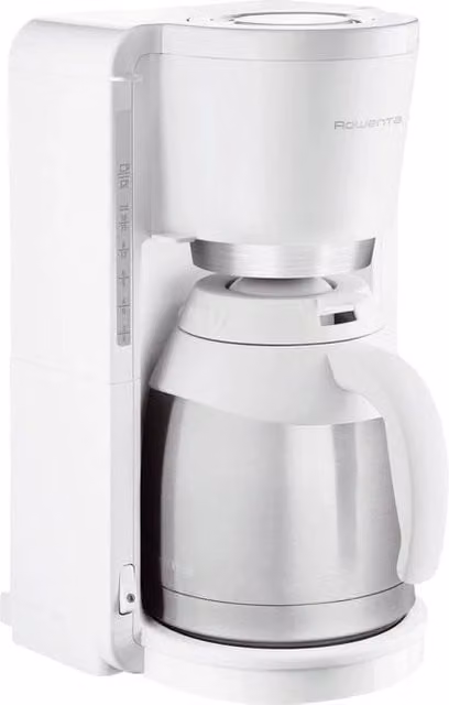 Rowenta CT3811 Adagio Macchina da caffè filtro con caraffa termica in acciaio inox, 1,25 L, 850 W, Bianco e Acciaio inox