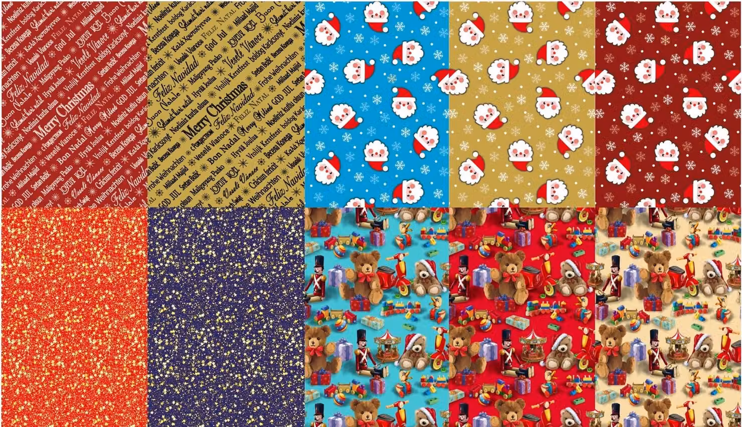 Carta da regalo 0,7x2m Natale mix 4
