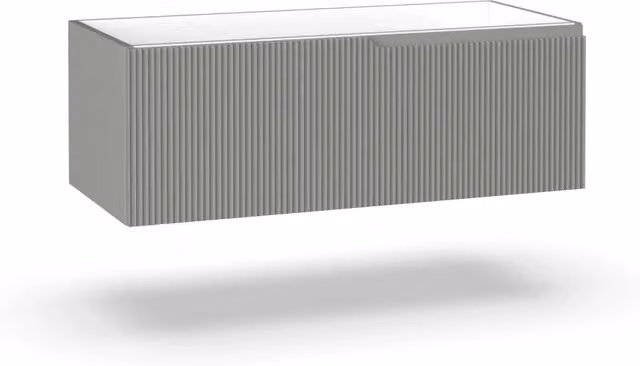 Base portalavabo 1 cestone VENERE grigio opaco_100x45x35