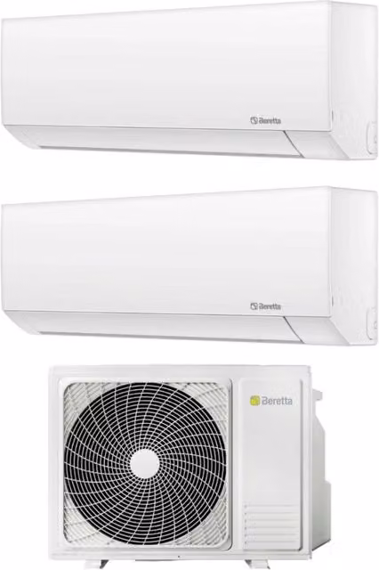 Condizionatore Dual Split Beretta Breva E 9+12 kW Bianco con Wi-Fi e Classe Energetica A++