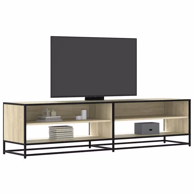 Mobile Porta TV vidaXL in Rovere Sonoma e Metallo, Colore Marrone, L 180,5 x P 40 x H 46 cm
