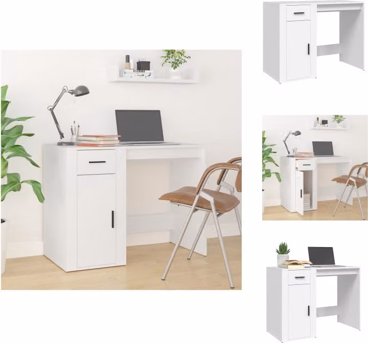 vidaXL Scrivania bianca 100x49x75 cm in materiale derivato dal legno -  Scrivanie
