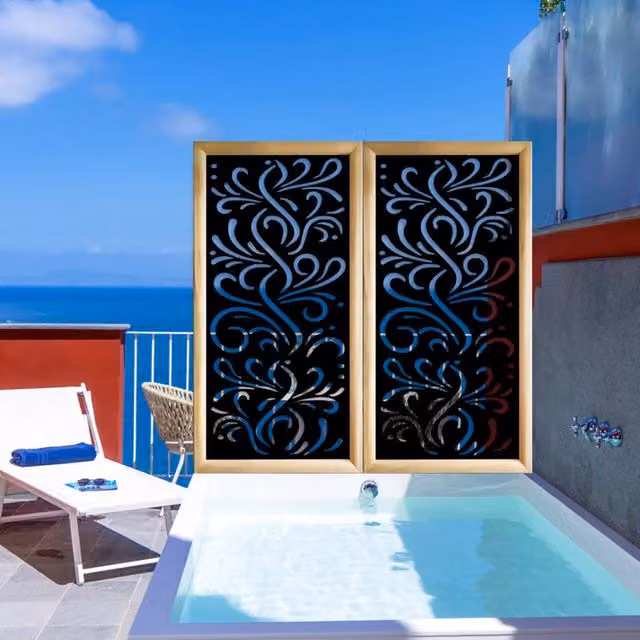 Moduli Decorativi BLOW Signorbit in Legno e PVC, Colore Nero, L 73 cm x H 148 cm
