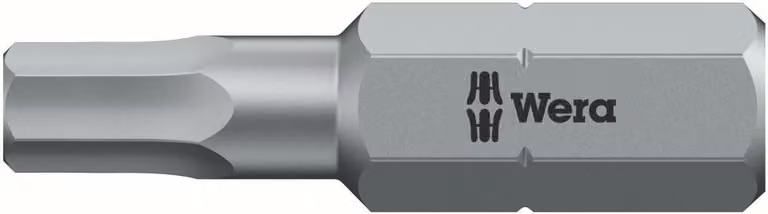 Punta da 1/4" DIN 3126 C6,3 esagonale 8,0 x 25 mm, resistente all'usura. Wera | 4013288012692