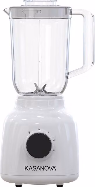 Frullatore elettrico Kasanova bianco con lame in acciaio inox, 400 W e capacità 1,5 l, funzione pulse