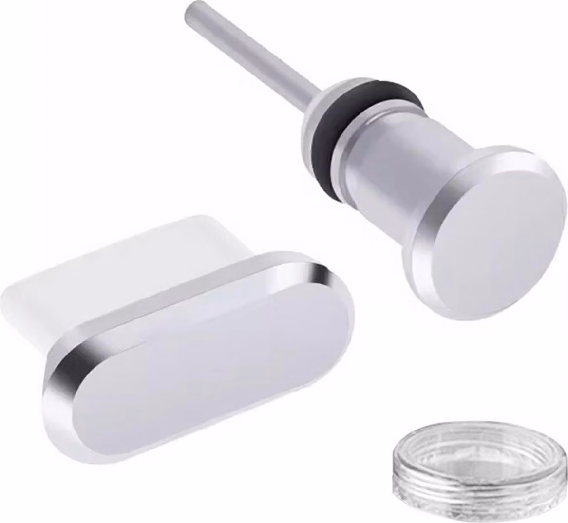 Apt Da23A Coperchio Antipolvere Usb-C 2 Pezzi Argento