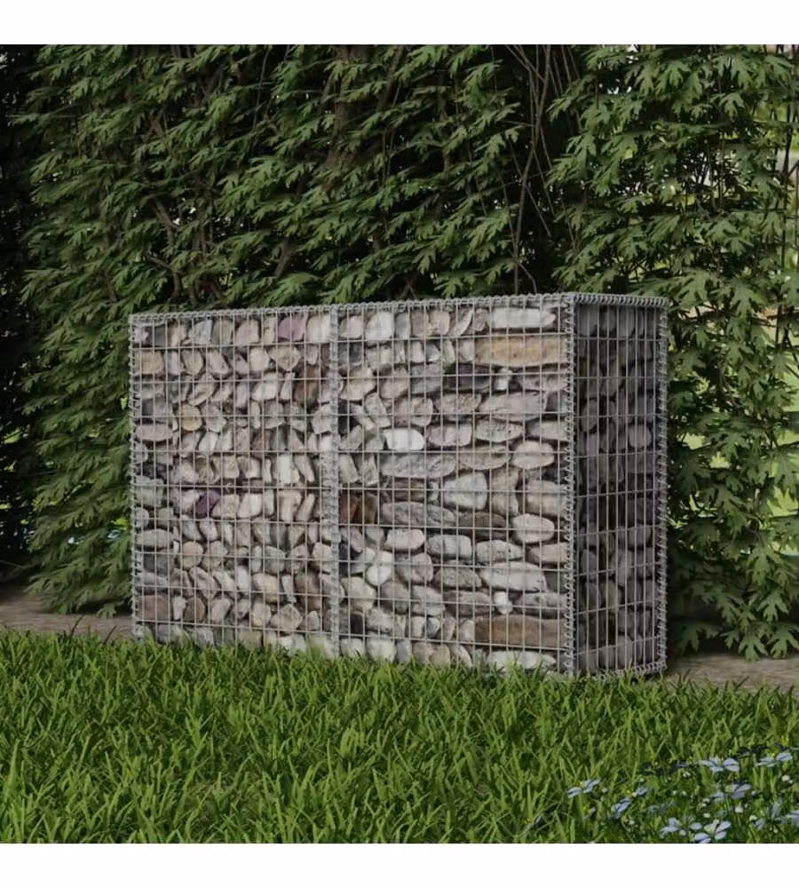 vidaXL Gabbione in Rete in Acciaio Zincato Grigio L: 150 cm, P: 50 cm, H: 100 cm – 2