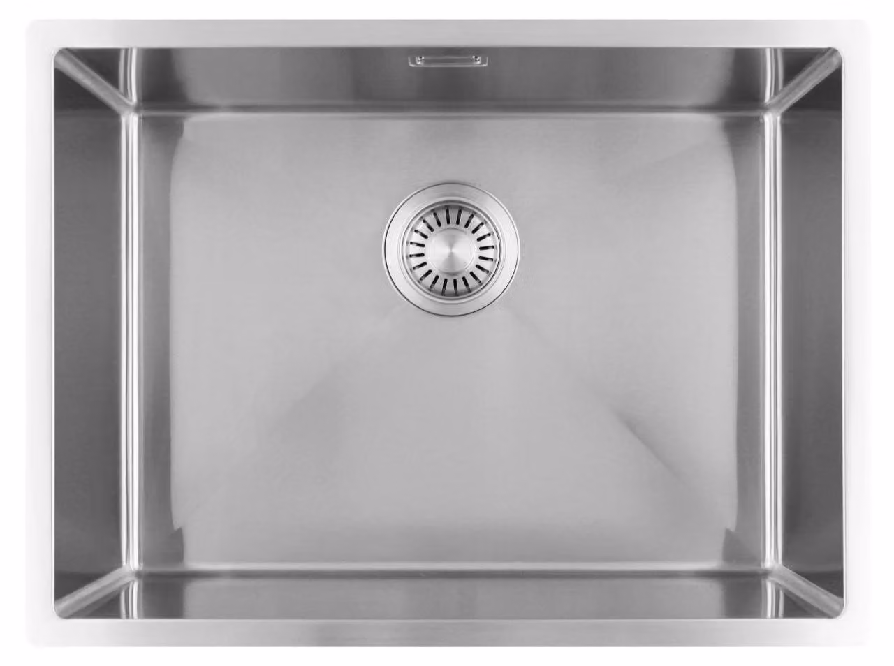 Lavello da cucina 55x40 cm, acciaio inossidabile, da incasso, design piatto, serie Pure.Sink