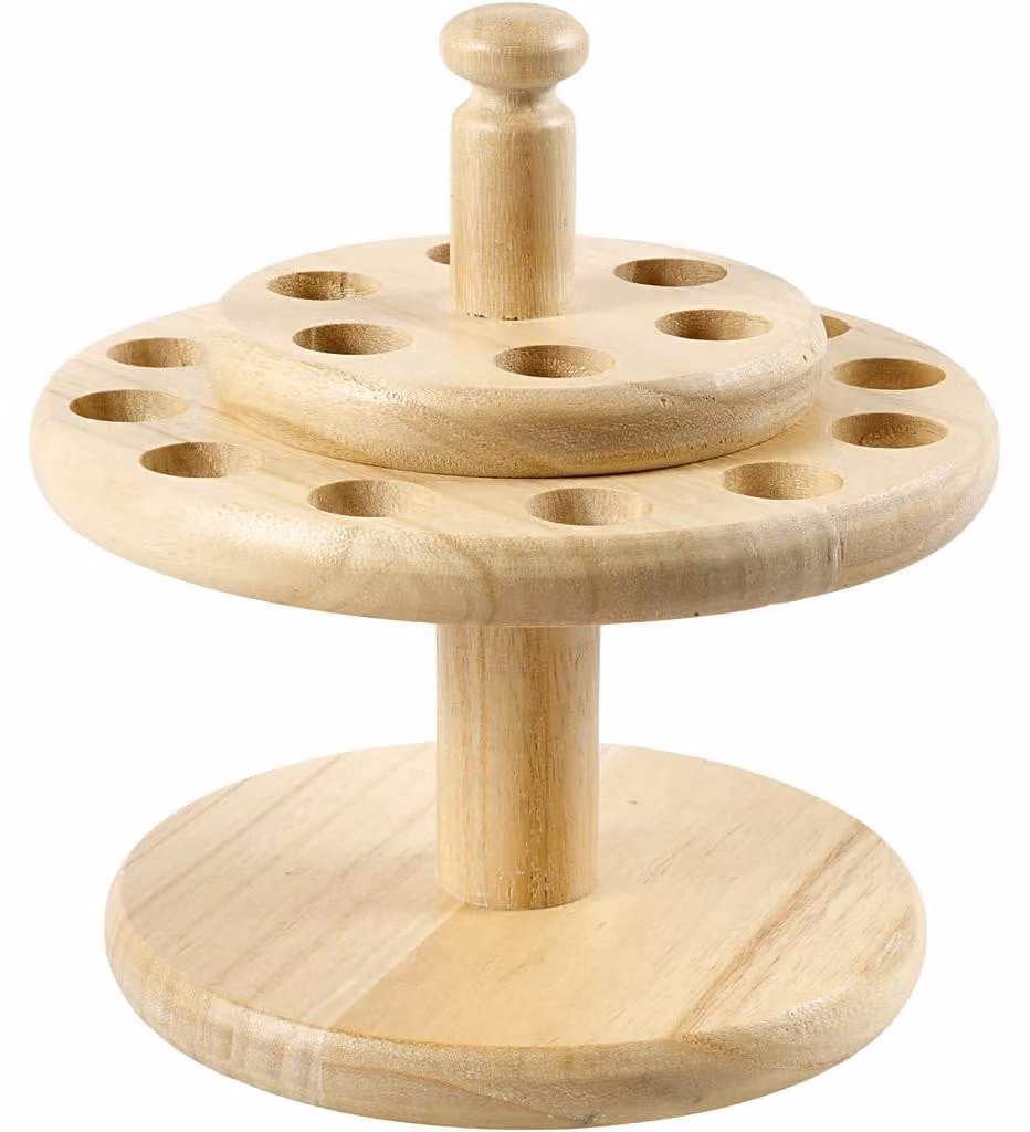 Scaffale portautensili in legno per 18 forbici