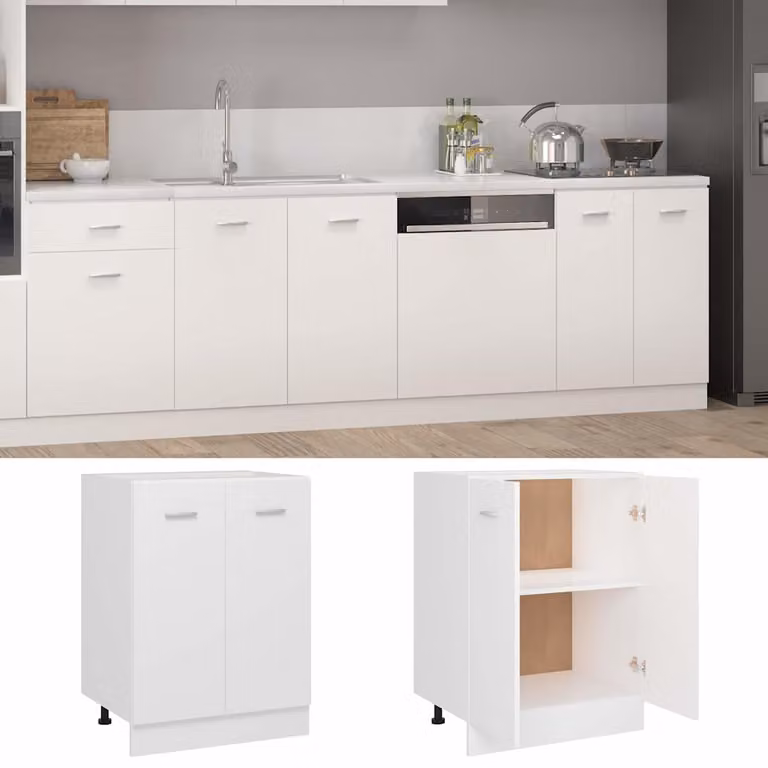 vidaXL Armadio Inferiore “Lyon” Bianco 60x46x81,5 cm