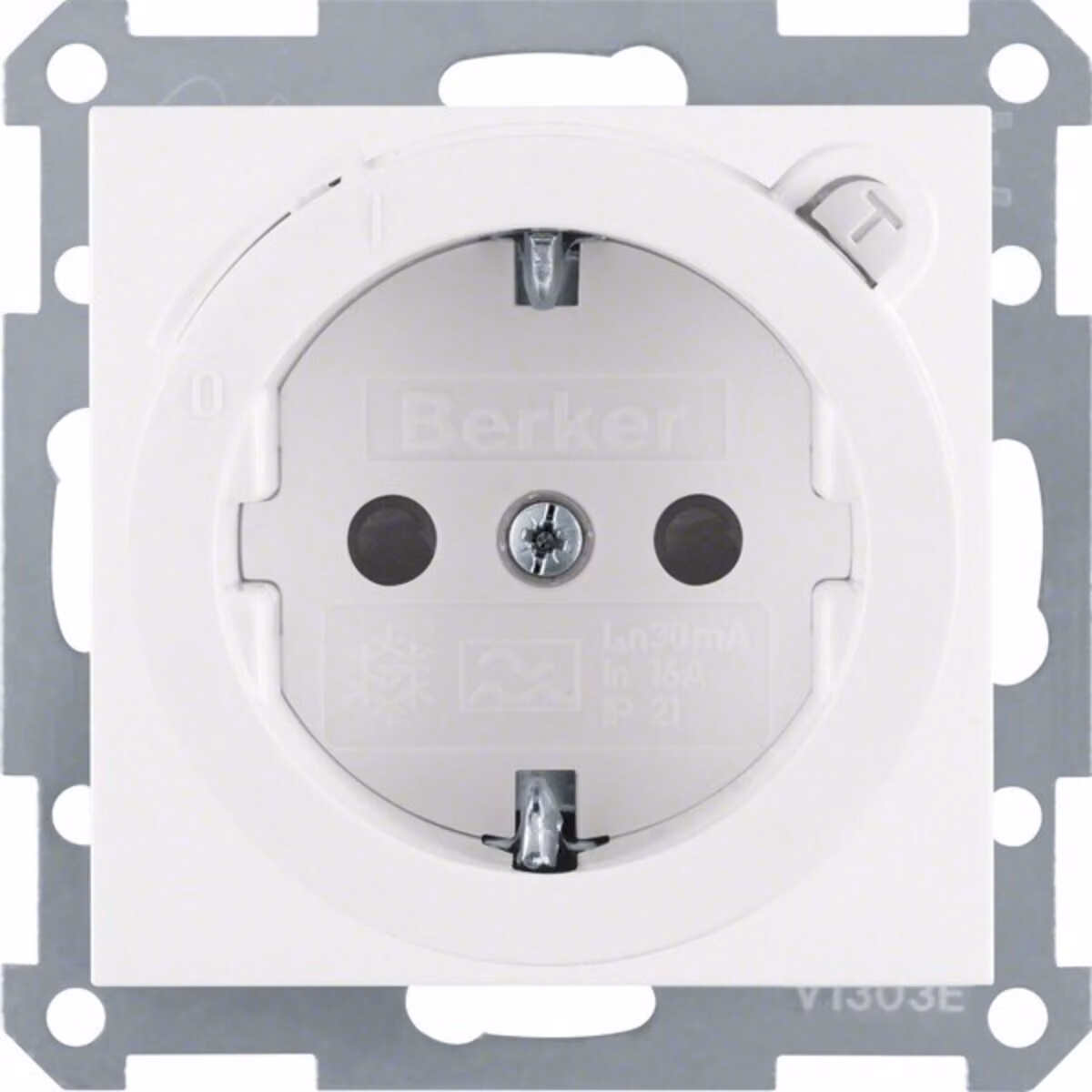 Presa di corrente Berker SCHUKO pws/gl con interruttore FI 47088989