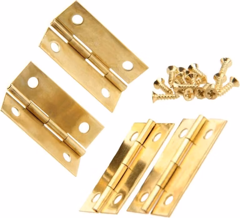 Set di 16 cerniere dorate (34x22 mm)
