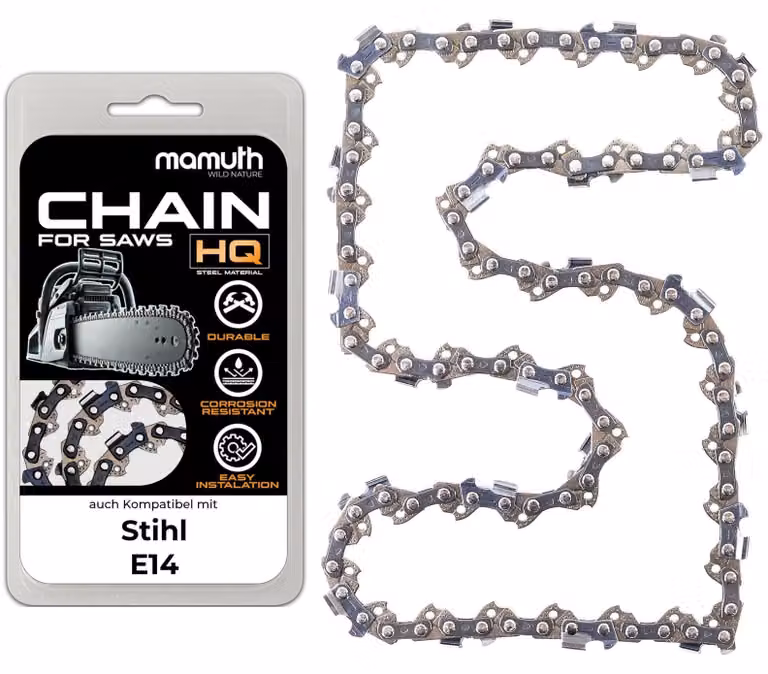 Catena per motosega, lunghezza 30 cm, spessore 1,3 mm, passo 3/8", modello 45 TG, compatibile con Stihl E14