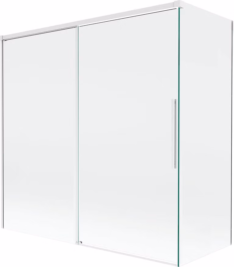 Mexen Rox parete doccia 2-ante scorrevole 160 + 80 x 150 cm, trasparente, bianco - 8C9-160-080-20-00