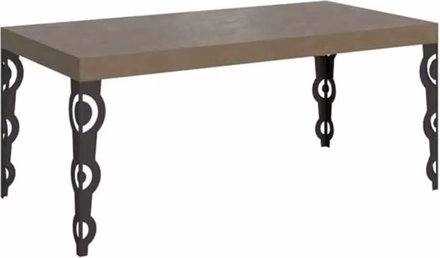 Tavolo allungabile moderno Itamoby beige con gambe in metallo antracite L/P: 180-284 x 90 cm – 1