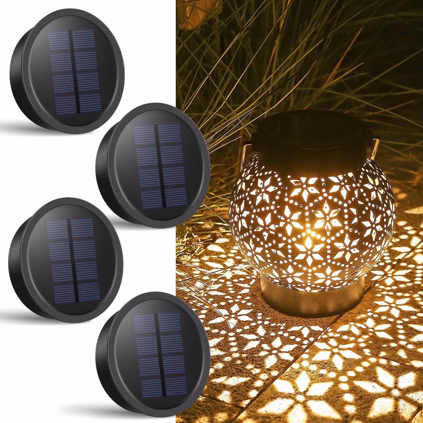 4 pezzi di ricambi alimentati a energia solare per lampade solari