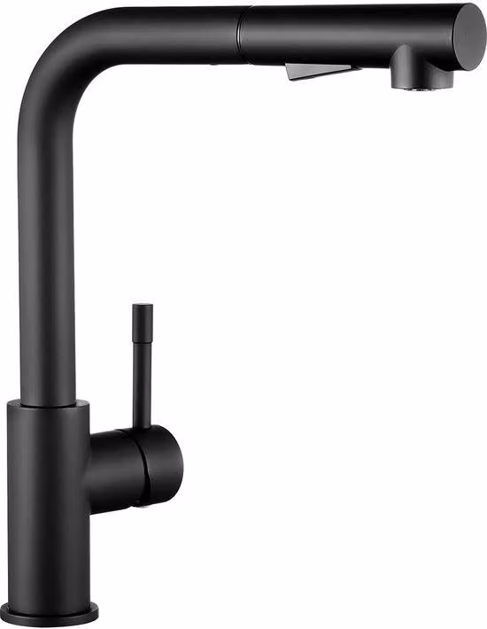 Miscelatore da cucina Ibbenzoa® in acciaio inossidabile 304, con doccetta estraibile da 60 cm, girevole a 360°, dotato di 2 getti e adatto a piani di lavoro fino a 4 cm di spessore, con diametro di 33–37 mm