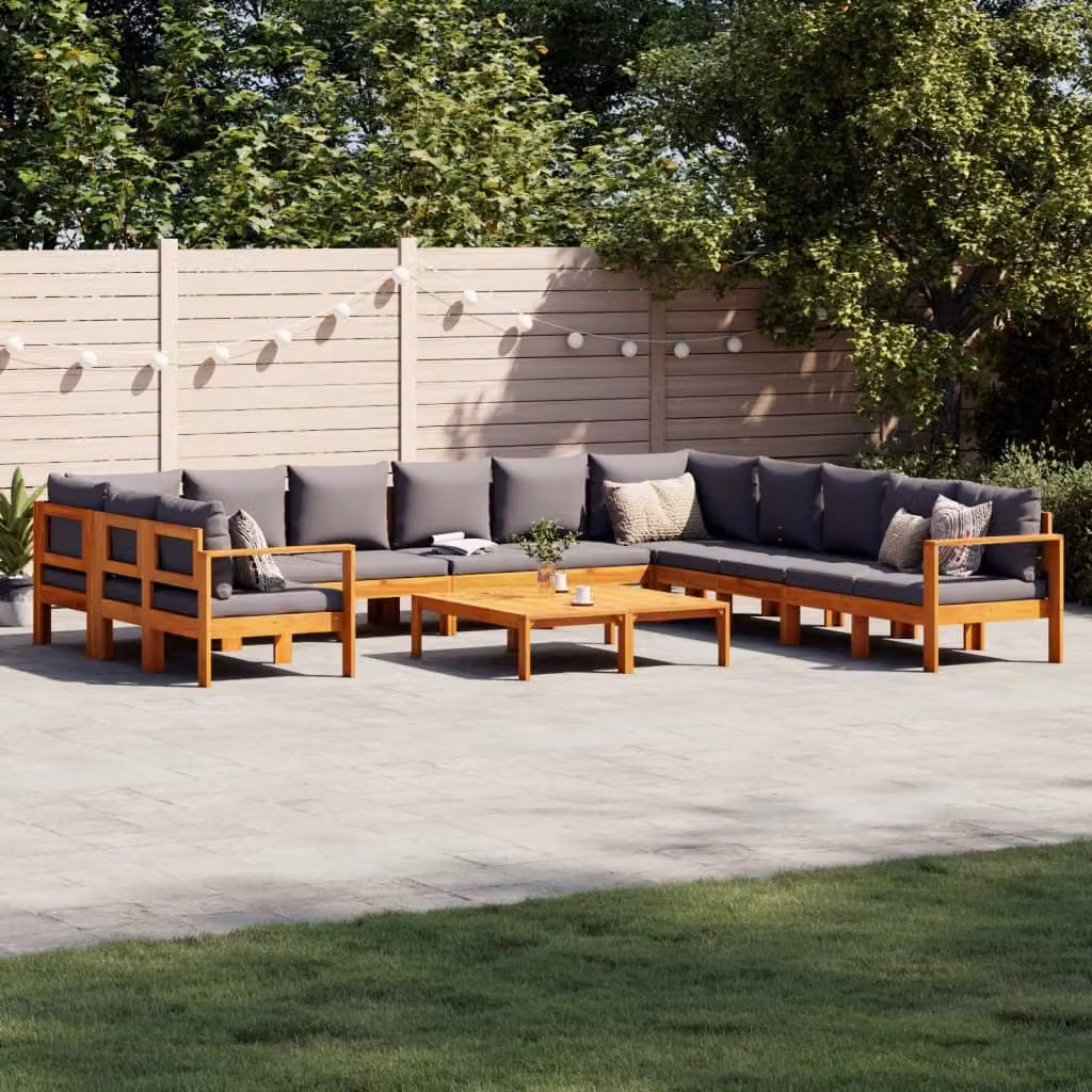 Maison Exclusive - Set Divano Giardino 9 pz con Cuscini Legno Massello di Acacia