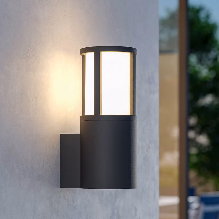 Deko-Light Applique da esterni Facado II, dimmerabile, Alluminio / Grigio / Zincato, Alluminio, Moderno, Applique da esterni