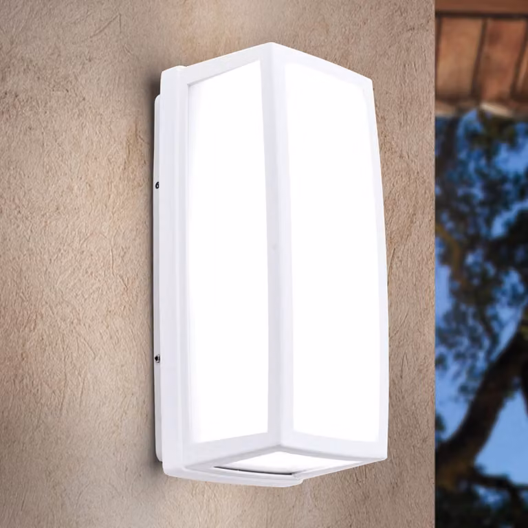 ORION Applique da esterni a LED Bob, Bianco / Opale, Alluminio, Moderno, Applique LED da esterni