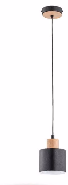 Lampada a sospensione IVO nera 1xE27x15W in metallo, dimensioni: 90x12,5x12,5 cm, IP20, Alfa