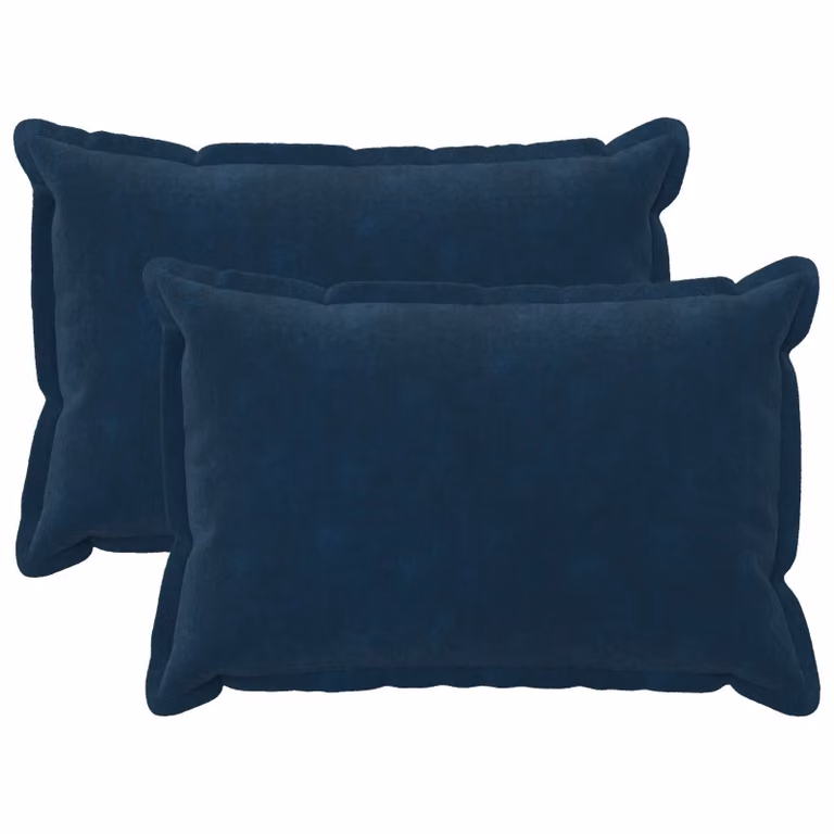 Set di 2 federe vidaXL HOUTEN blu in microfibra, L 40 cm x P 60 cm