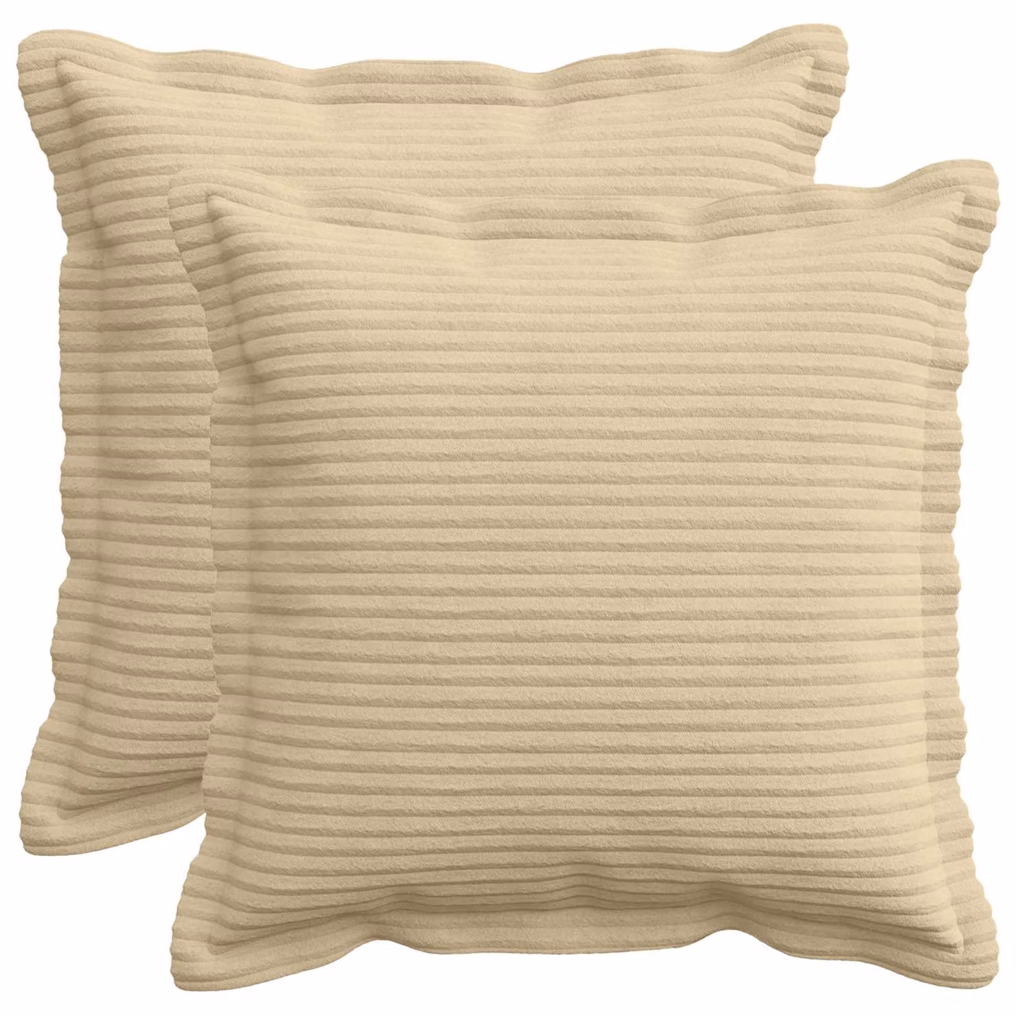 Set di 2 federe vidaXL HOUTEN in velluto a coste, colore grigio verde chiaro, L 30 cm x P 30 cm