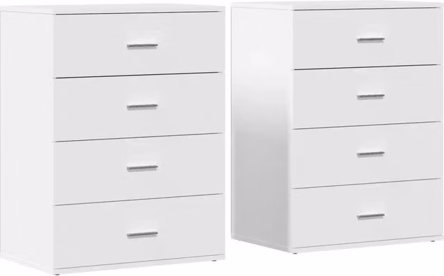 Credenze 2 pz | Madia | Buffet da pranzo | Armadio da pranzo Bianche 60x39x80 cm in Legno Multistrato