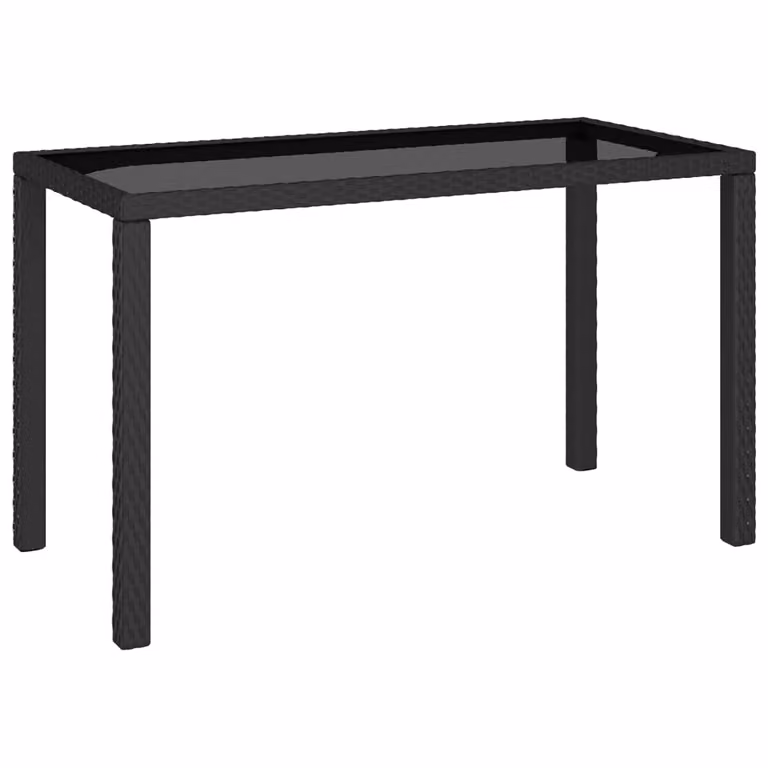 Set da Pranzo da Giardino 6 pz con Cuscini in Polyrattan Nero