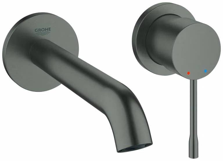 Grohe Essence, mitigeur lavabo 2 trous, saillie 183mm, montage mural, 29192AL1, 29192AL1