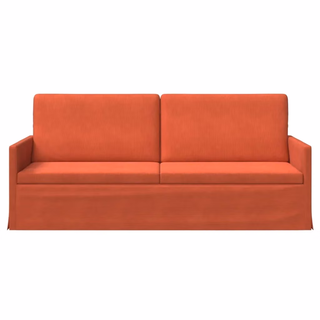 Divano a 3 posti moderno vidaXL in tessuto rosso arancio con struttura in metallo L: 190 cm, P: 81 cm, H: 82 cm – 2