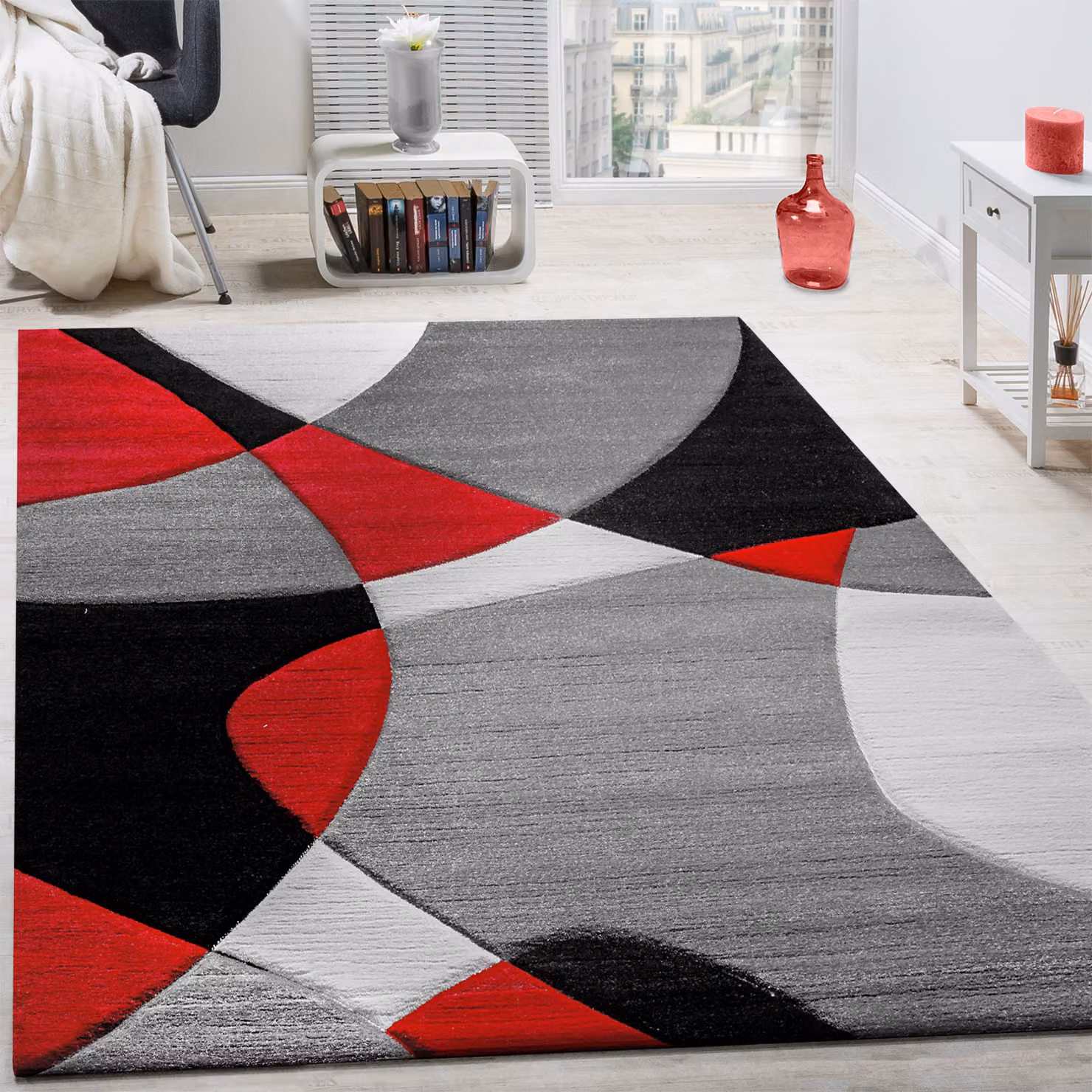 Tappeto moderno Diamona con motivo geometrico multicolore L: 300 cm, P: 80 cm – 4