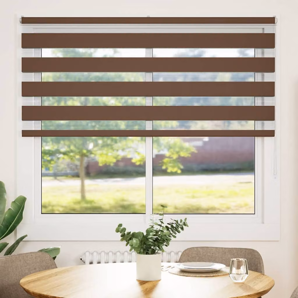 vidaXL Tenda a Rullo Zebra Larghezza Tessuto 160,9 cm Poliestere