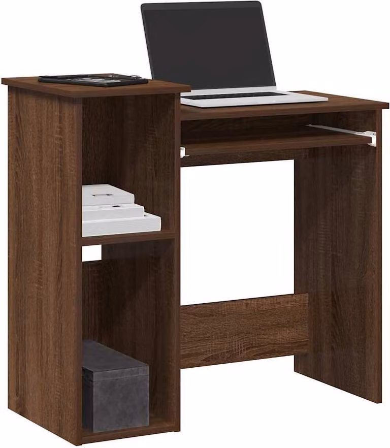 Maison Exclusive - Scrivania con scaffale effetto rovere marrone 84x40x78 cm